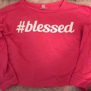 Cropped long sleeve shirt